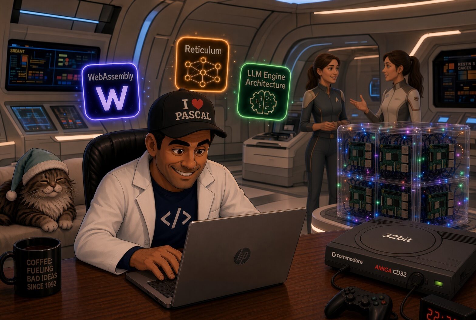Hard at work in the labs